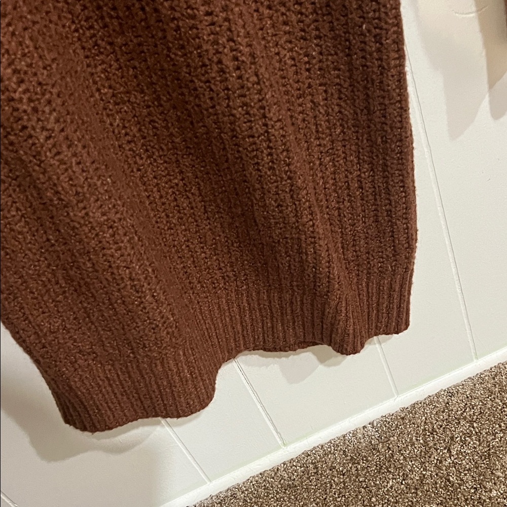 OLD NAVY Chocolate Brown Oversized Women's Sweater Dress S - Picture 4 of 6